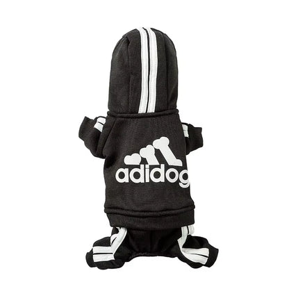 Cozy Adidog Dog Jumpsuit - Stylish Hoodies for Your Puppy, Perfect for Yorkies and French Bulldogs