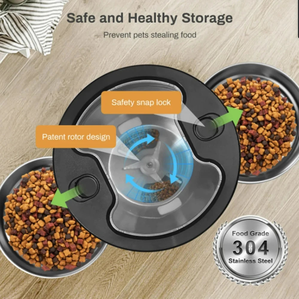 Smart 4.5L WiFi Pet Feeder with Dual Bowls - Perfect for Cats and Dogs!