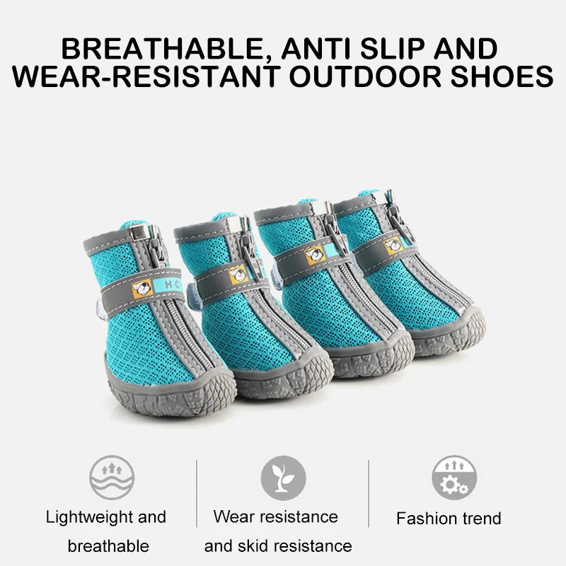 Protect Your Pup's Paws with Stylish Non-Slip Dog Shoes - Warm, Breathable, and Durable Booties for All Weather Adventures!