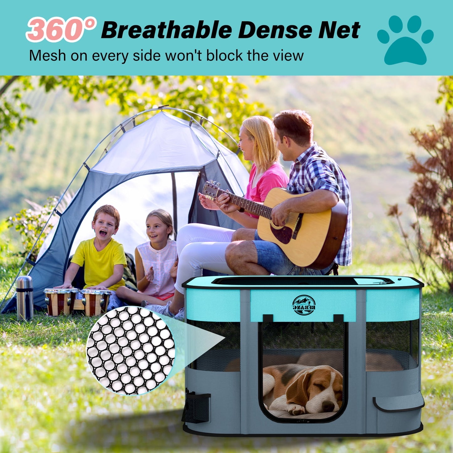 Ultimate Portable Pet Playpen - Spacious Indoor & Outdoor Crate for Small Dogs, Cats, Rabbits & More