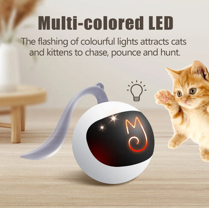 Exciting Interactive Cat Toy Bundle: Automatic Moving Ball, Plush Mice, and Feather Toys for Endless Fun!