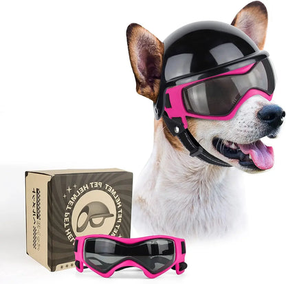 Protect Your Pup in Style: ATUBAN Dog Helmet and Goggles Set for Safe Motorcycle Rides