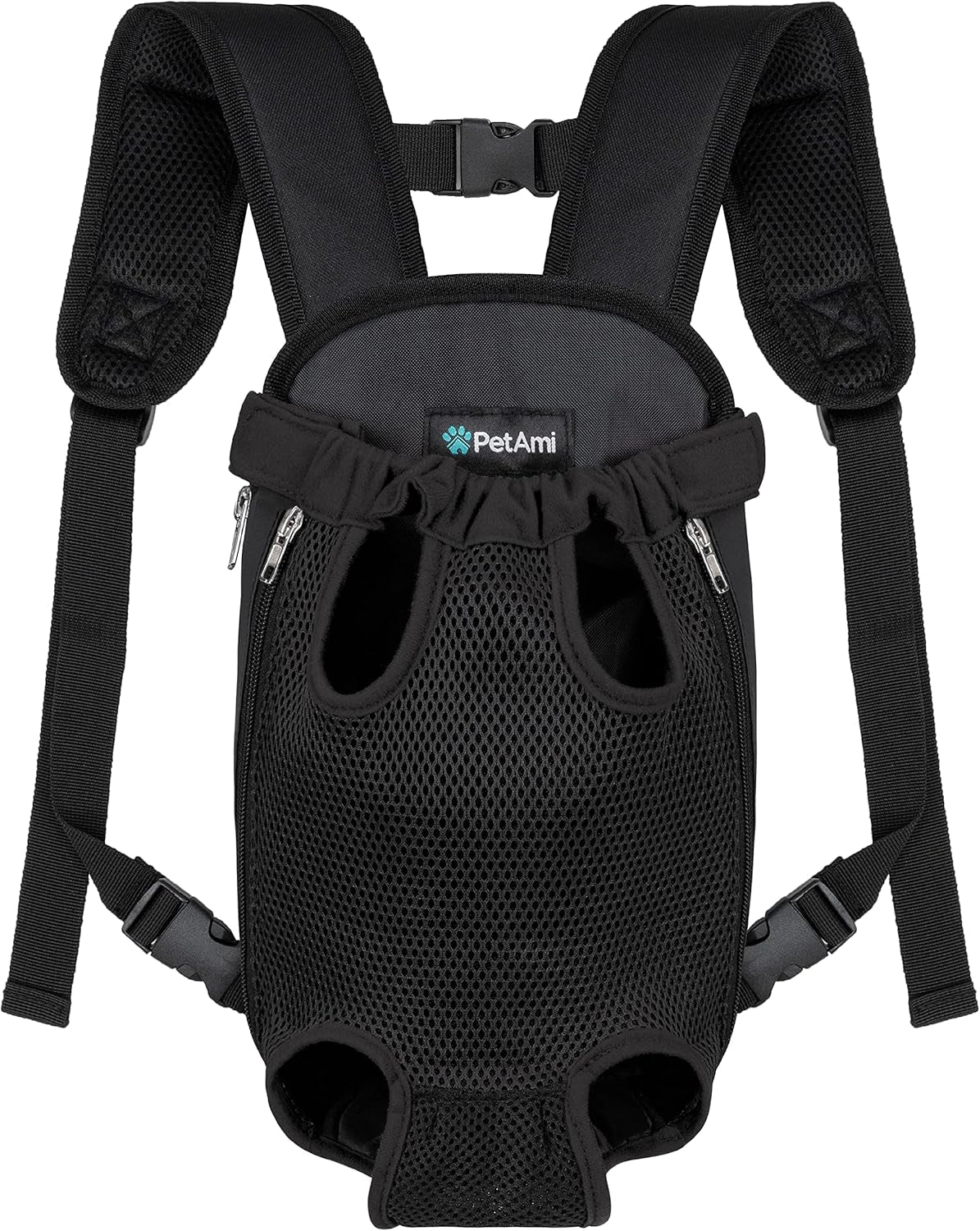 Ultimate Adjustable Dog Carrier Backpack - Comfortable and Ventilated Front Sling for Small Dogs and Cats - Perfect for Hiking, Camping, and Travel - Black