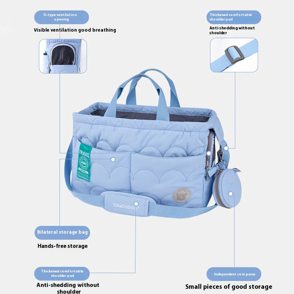 Experience Ultimate Comfort and Style with the Touchdog Macaroon Large Capacity Cat Backpack - Perfect for Outdoor Adventures with Your Furry Friend!