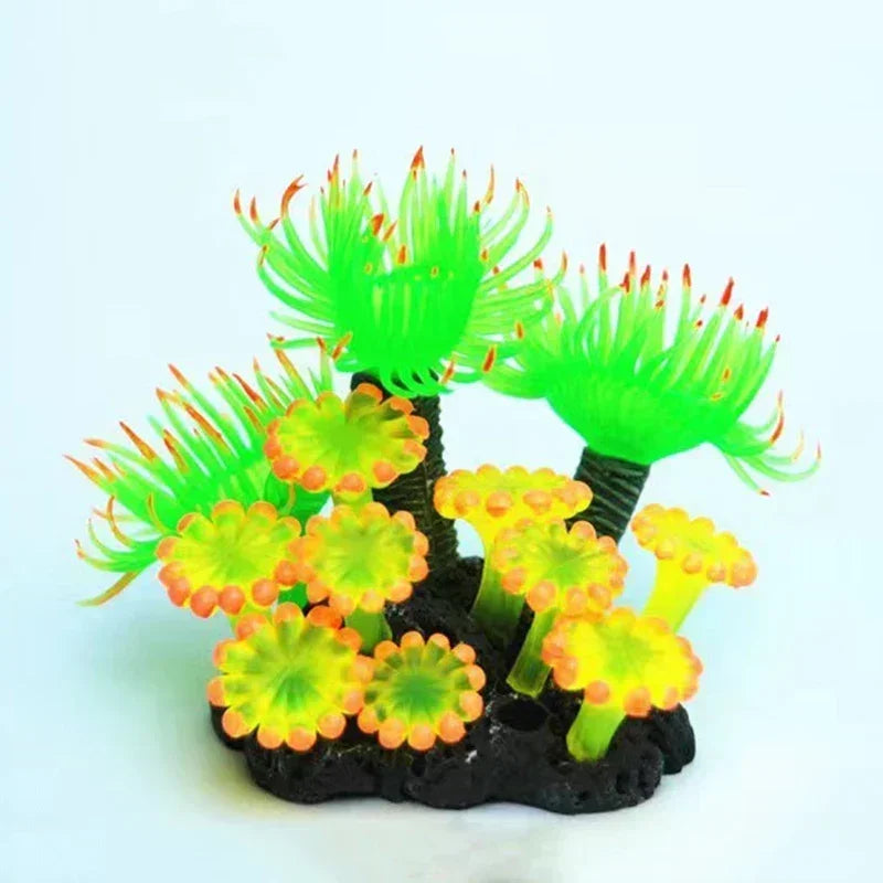 Vibrant Artificial Underwater Coral Decoration for Aquariums - Enhance Your Fish Tank with Lifelike Plants and Backgrounds