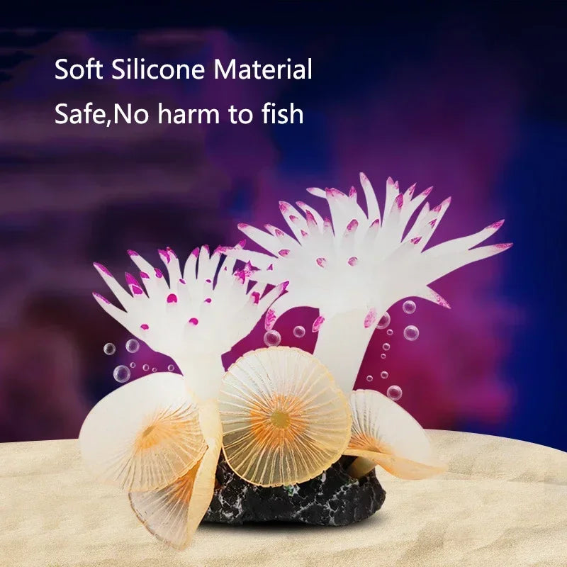 Vibrant Artificial Underwater Coral Decoration for Aquariums - Enhance Your Fish Tank with Lifelike Plants and Backgrounds