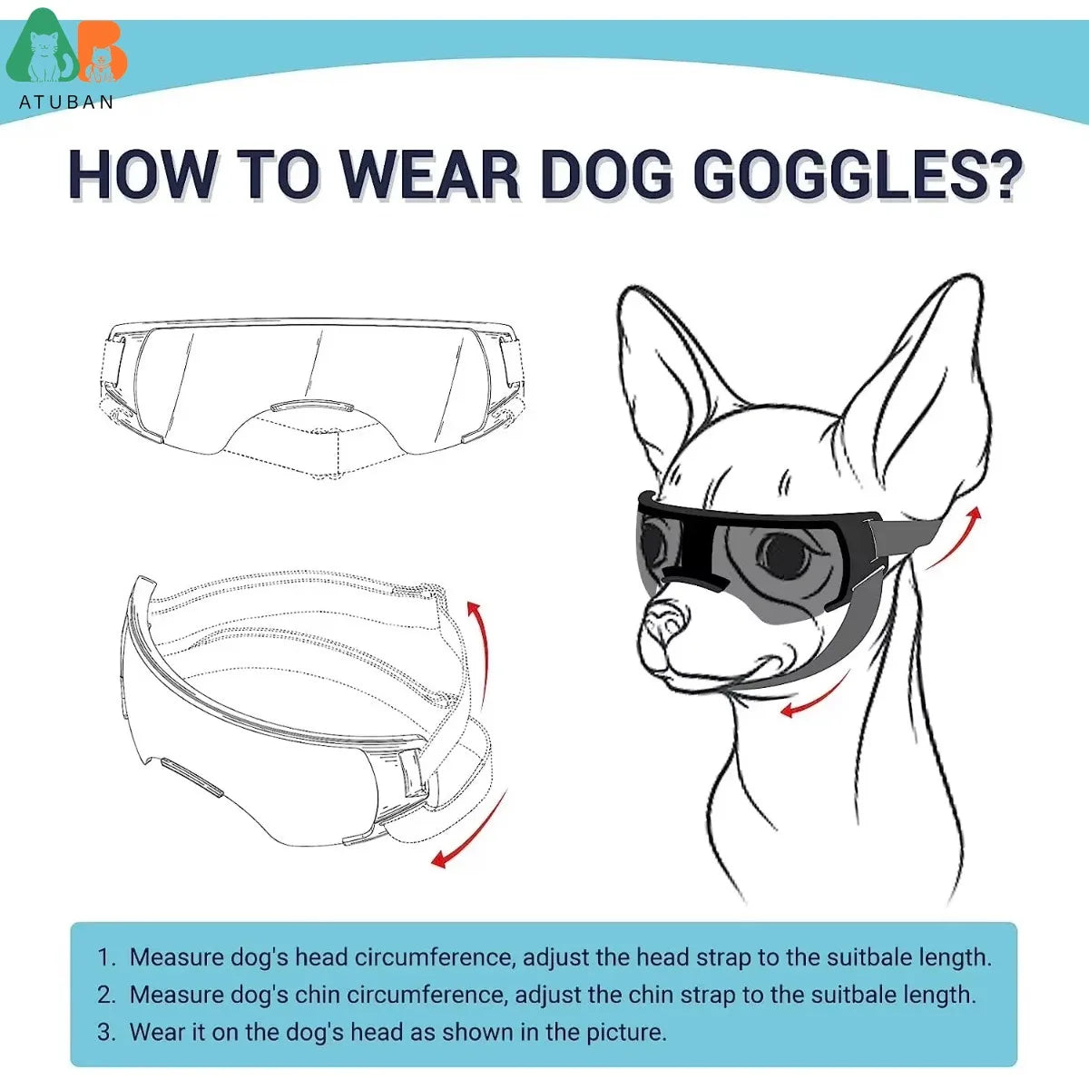 Stylish Blue Dog Sunglasses for Small Breeds - UV Protection and Windproof Goggles for Outdoor Adventures