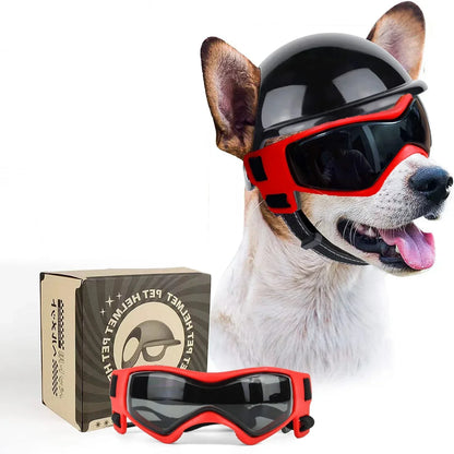 Protect Your Pup in Style: ATUBAN Dog Helmet and Goggles Set for Safe Motorcycle Rides