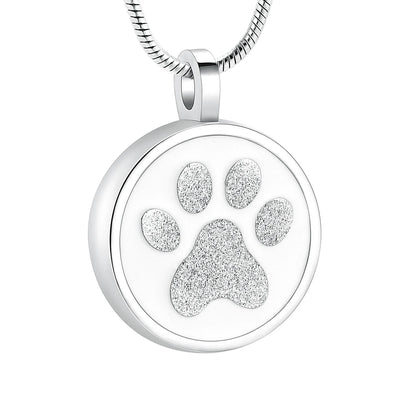 Cherish Your Pet's Memory with Our Paw Print Cremation Jewelry Necklace - A Beautiful Keepsake for Dog and Cat Ashes