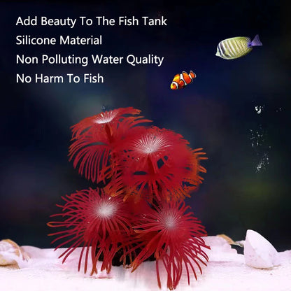 Vibrant Artificial Underwater Coral Decoration for Aquariums - Enhance Your Fish Tank with Lifelike Plants and Backgrounds