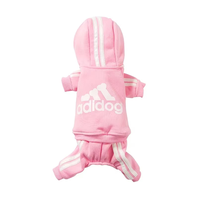 Cozy Adidog Dog Jumpsuit - Stylish Hoodies for Your Puppy, Perfect for Yorkies and French Bulldogs