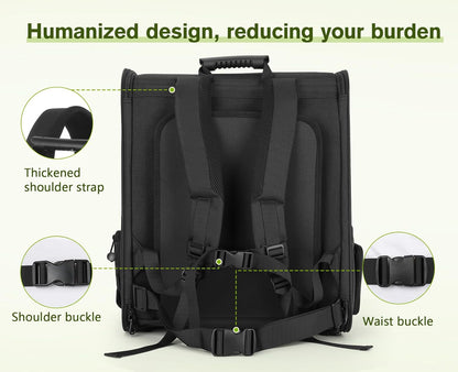 Ultimate Expandable Dog Carrier Backpack - Perfect for Small Dogs & Cats up to 18 Lbs, Waterproof & Breathable Design for Hiking, Travel, and Outdoor Adventures in Sleek Black