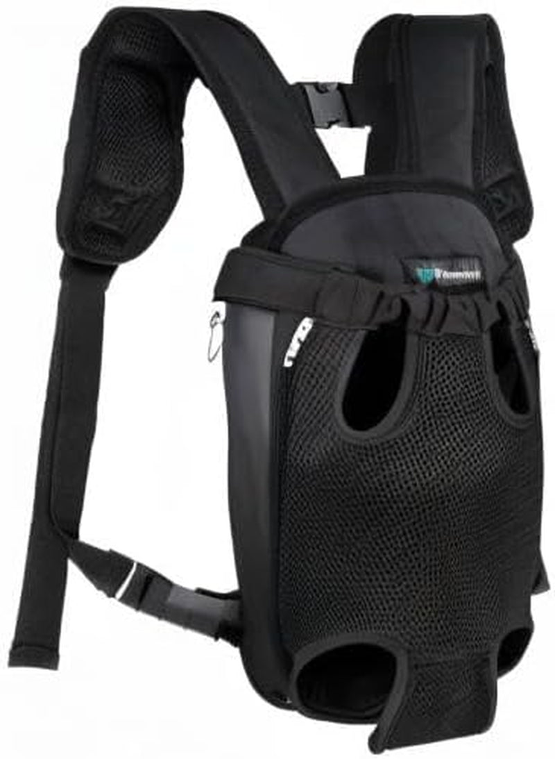 Ultimate Adjustable Dog Carrier Backpack - Comfortable and Ventilated Front Sling for Small Dogs and Cats - Perfect for Hiking, Camping, and Travel - Black