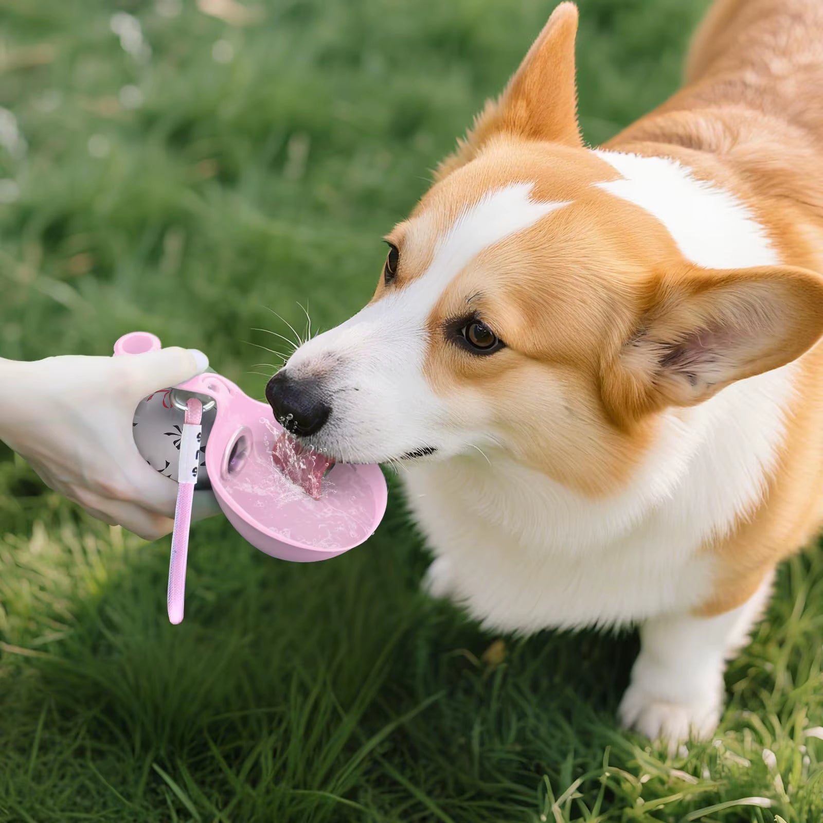 Stay Hydrated on the Go: 2-In-1 Leak-Proof Portable Dog Water Bottle for Small Dogs - Stainless Steel & Silicone Design