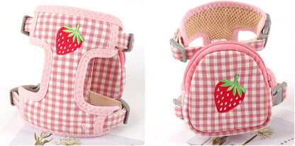 Stylish Pink Pet Backpack Harness with Leash - Perfect Mini Carrier for Small Dogs and Cats for Outdoor Adventures