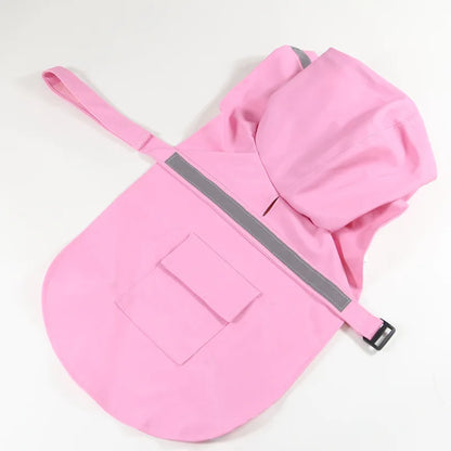Stay Dry and Safe with Our Reflective Tape Dog Raincoat - Perfect for Large Dogs and Puppies, Available in XS-XXXL!