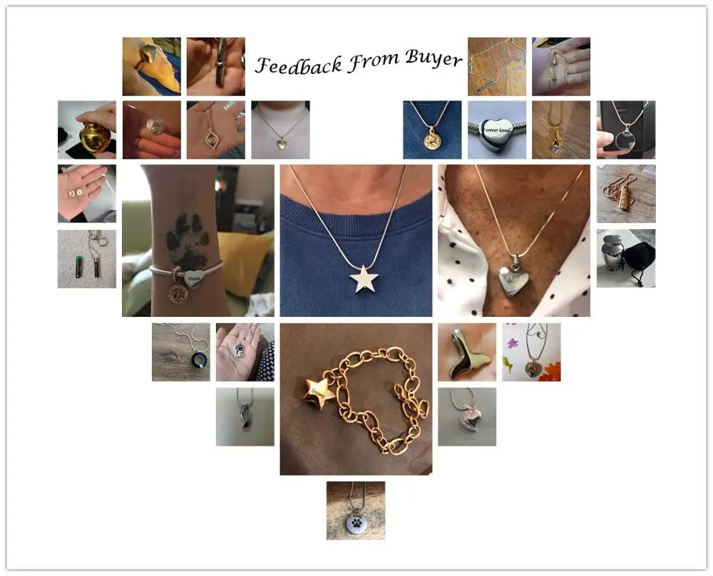 Cherish Your Pet's Memory with Our Paw Print Cremation Jewelry Necklace - A Beautiful Keepsake for Dog and Cat Ashes