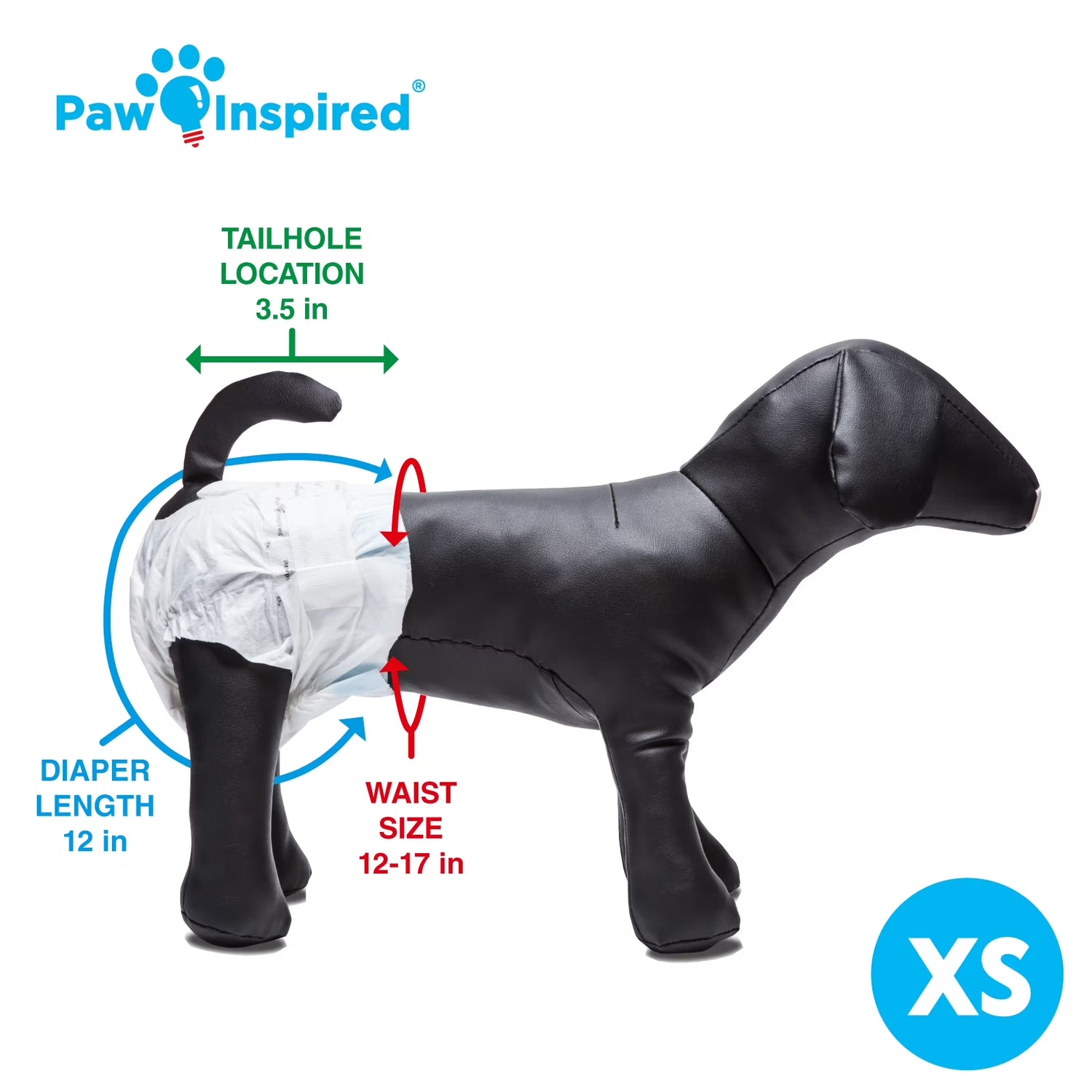 32Ct X-Small Disposable Dog Diapers for Females | Perfect for Dogs in Heat, Senior Dogs, and Incontinence Solutions