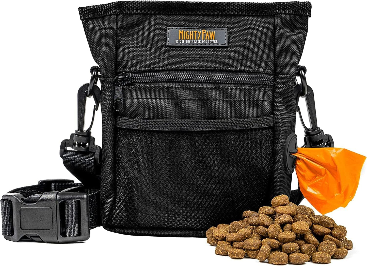 Revolutionary Dog Treat Pouch 2.0 | Hands-Free Pet Training Snack Bag with Magnetic Closure, Adjustable Strap, and Poop Bag Holder