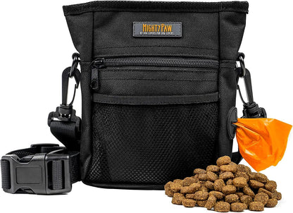 Revolutionary Dog Treat Pouch 2.0 | Hands-Free Pet Training Snack Bag with Magnetic Closure, Adjustable Strap, and Poop Bag Holder