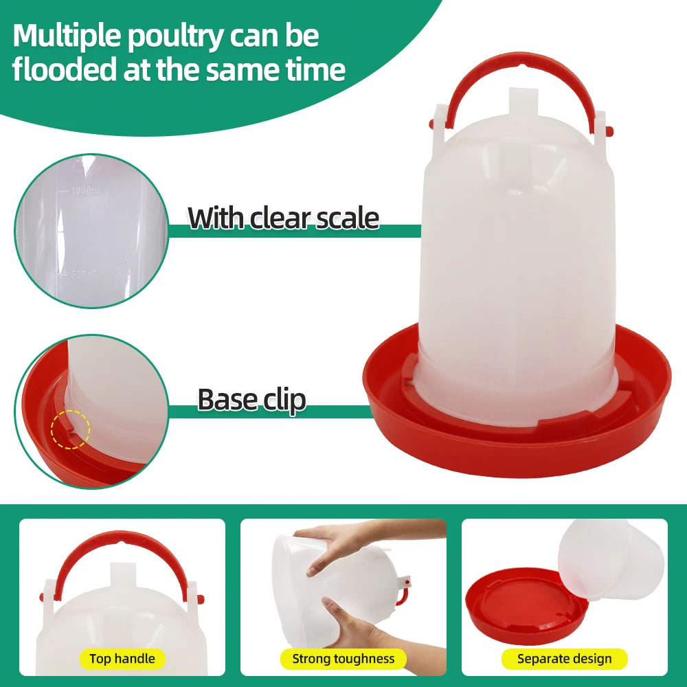 Automatic Chicken Feeder and Waterer - 3L/3kg Capacity for Effortless Poultry Care