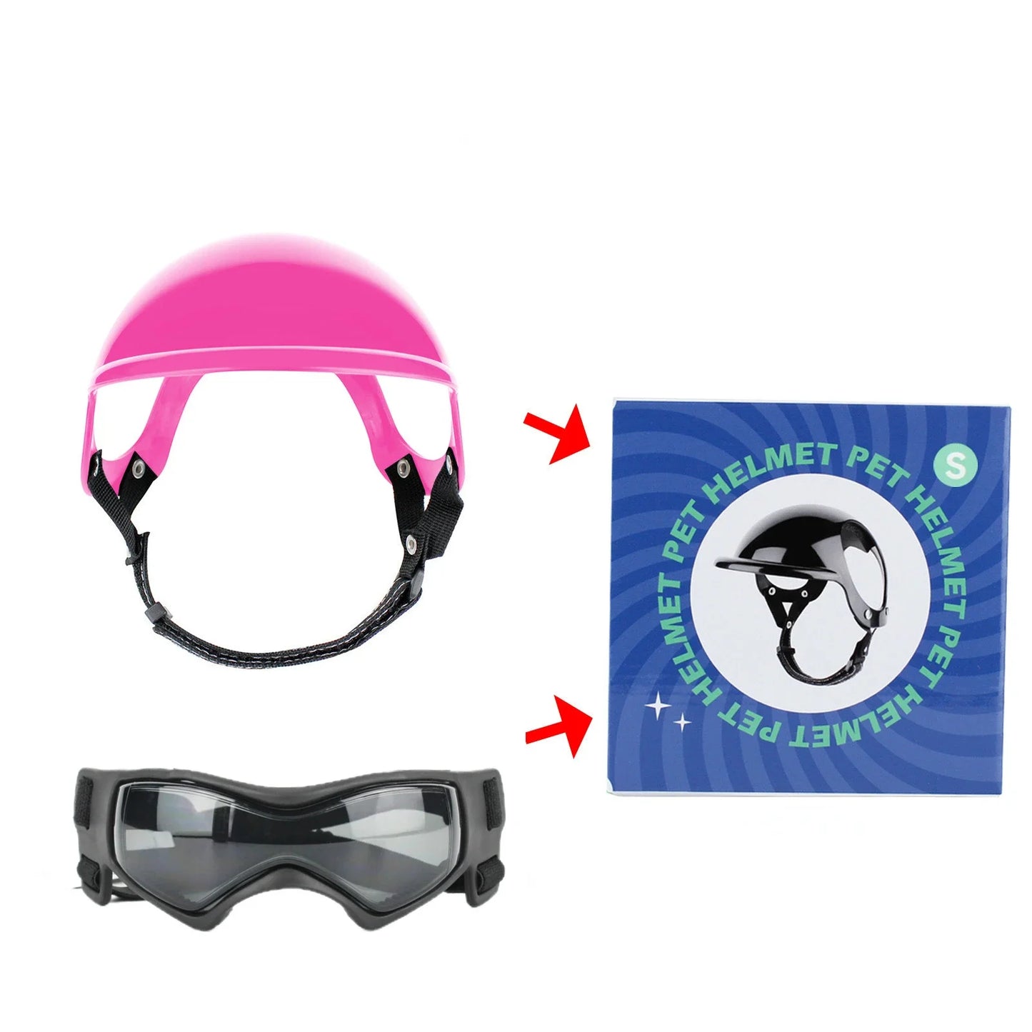 Protect Your Pup in Style: ATUBAN Dog Helmet and Goggles Set for Safe Motorcycle Rides