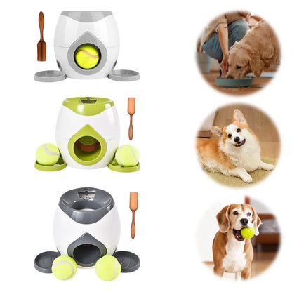 Interactive Automatic Dog Ball Launcher and Treat Dispenser for Small and Medium Dogs