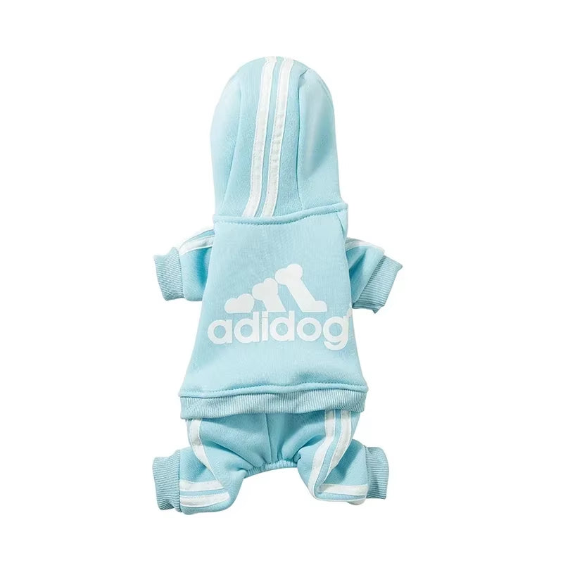 Cozy Adidog Dog Jumpsuit - Stylish Hoodies for Your Puppy, Perfect for Yorkies and French Bulldogs